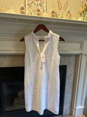 Lilly Pulitzer White Textured Sleeveless Mini Dress